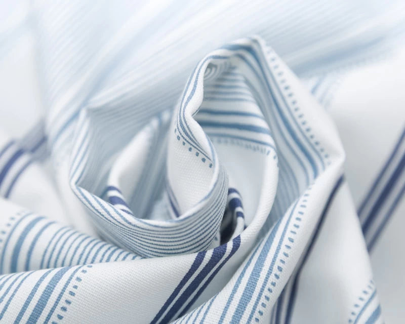 Laura Ashley Heacham Stripe and Serena Sunshine Cotton Canvas per 1/2m