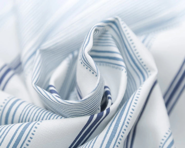 Laura Ashley Heacham Stripe and Serena Sunshine Cotton Canvas per 1/2m