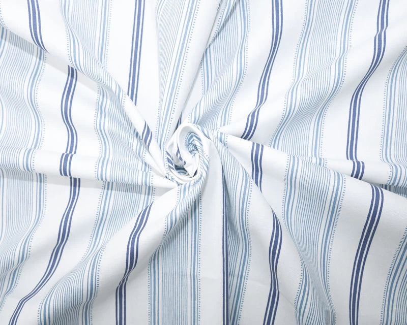 Laura Ashley Heacham Stripe and Serena Sunshine Cotton Canvas per 1/2m