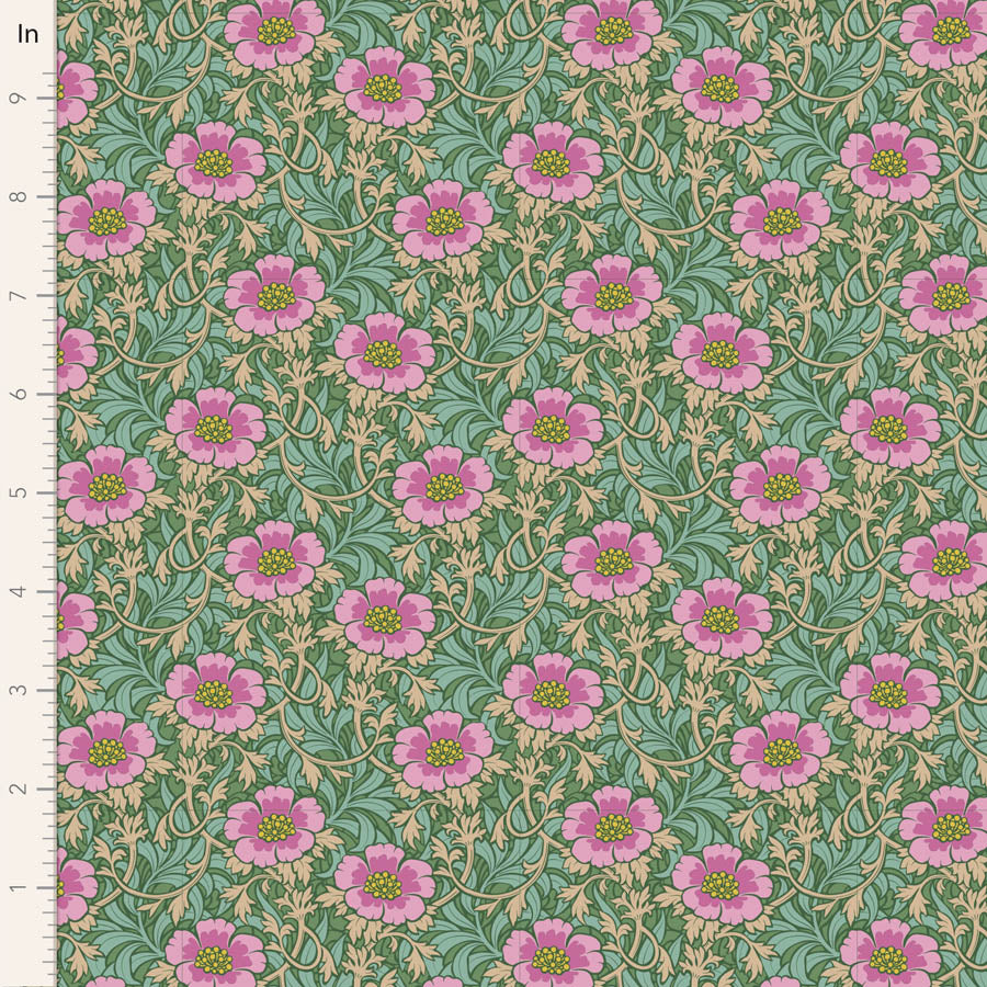 Tilda Hibernation Sage green fabrics the Fat quarter - cotton fabric.