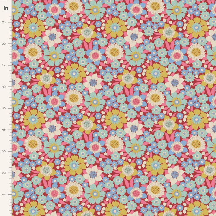 Tilda Wallflower floral fabrics fat eighth bundle of 20 cotton fabrics