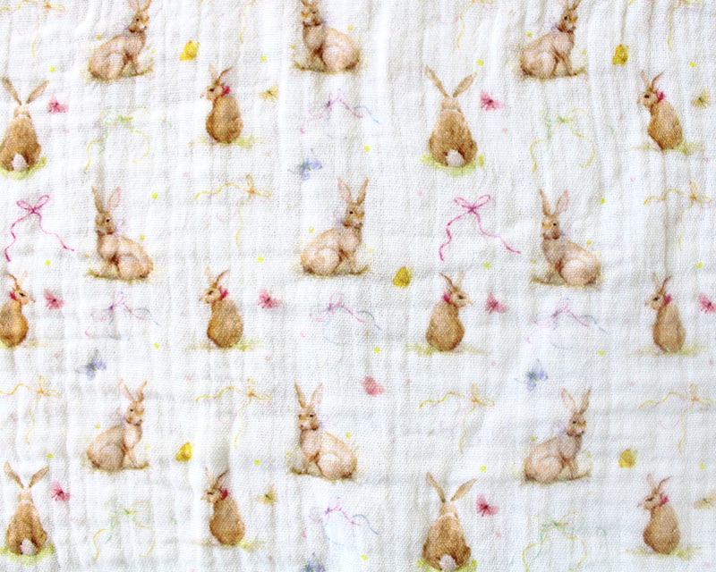 Animal nursery kids 100% cotton double gauze muslin fabric per 1/2m