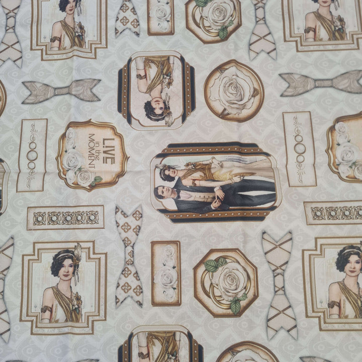 Art Deco 5 Pk Fat Quarter bundle by Debbie Moore. Organic Cotton fabric