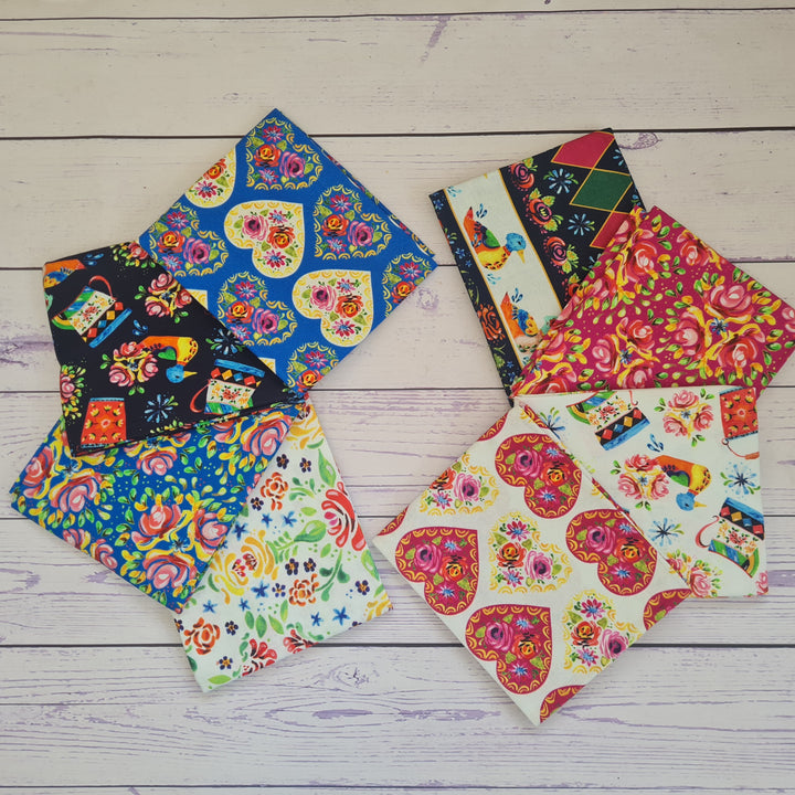 Bohemian Waters by Debbie Shore - Organic Cotton Fat Quarter Bundle quilting 100% Cotton Fabrics.