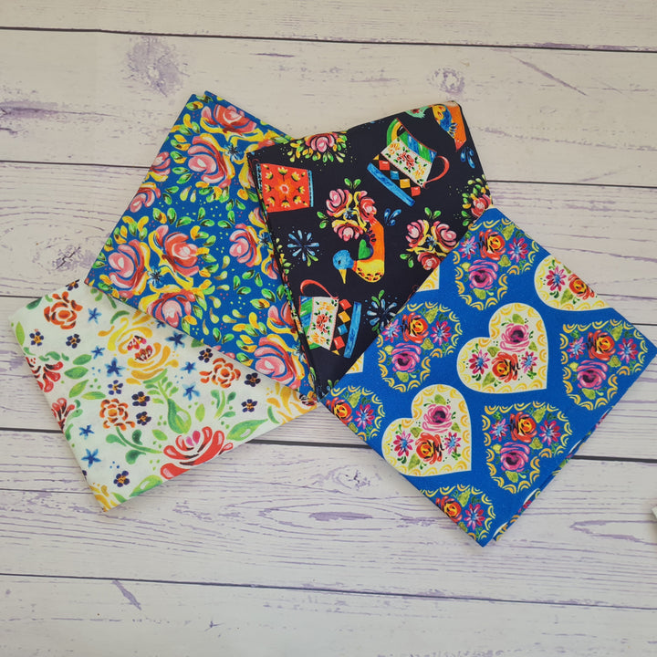Bohemian Waters by Debbie Shore - Organic Cotton Fat Quarter Bundle quilting 100% Cotton Fabrics.