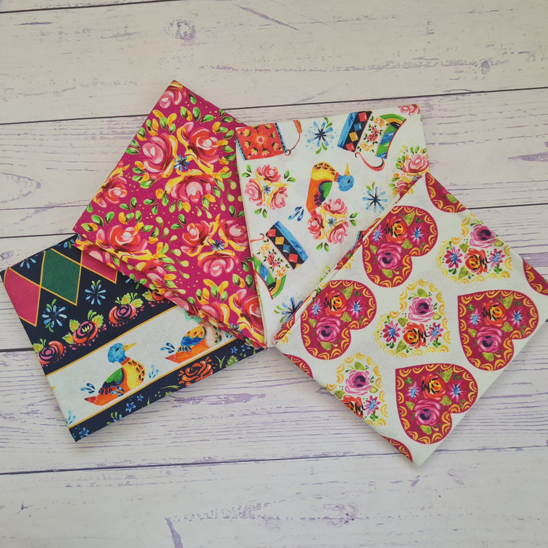 Bohemian Waters by Debbie Shore - Organic Cotton Fat Quarter Bundle quilting 100% Cotton Fabrics.