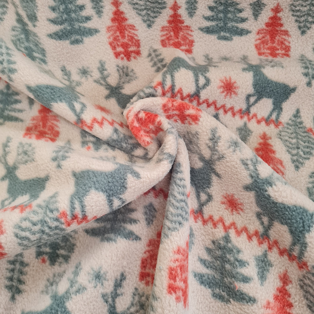 Christmas Fairisle Bubs Polar Fleece Soft Fabric, 148cm wide. Sold per 1/2m