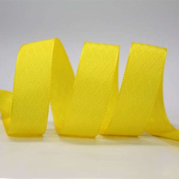Rhombus Pattern Satin Ribbon 645 Daffodil