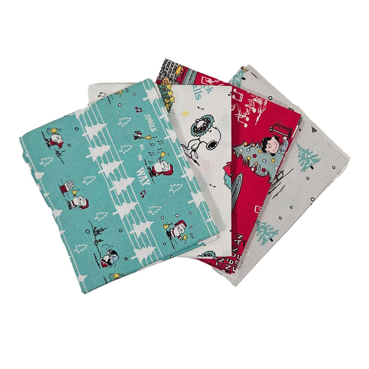 Snoopy's Christmas - Peanuts - 4pk 100% cotton Fat Quarter bundle