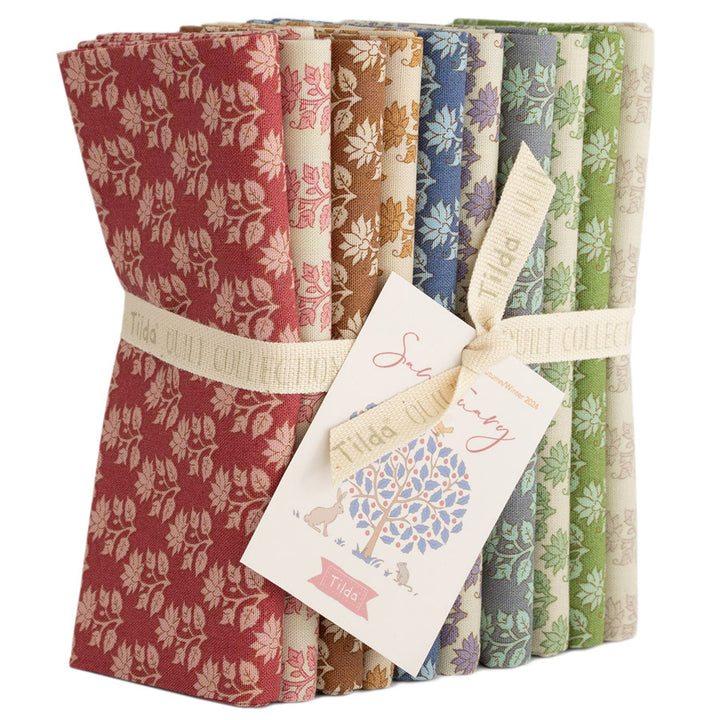 Tilda Sanctuary Mira fat quarter bundle of 10 fabrics by Tilda. Floral blenders