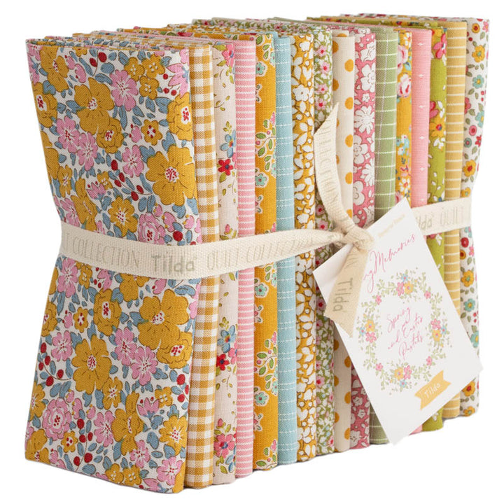 Tilda Creating Memories Fat Quarter bundle: 15 cotton fabrics.