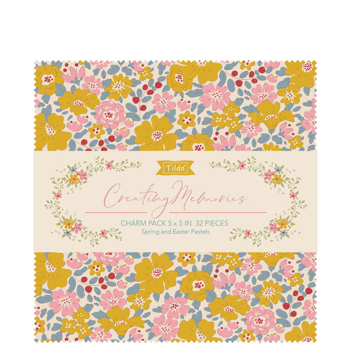 Tilda Creating Memories Charm pack 12.5 x 12.5cm: 40 cotton fabrics