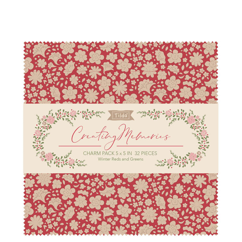 Tilda Creating Memories Charm pack 12.5 x 12.5cm: 40 cotton fabrics