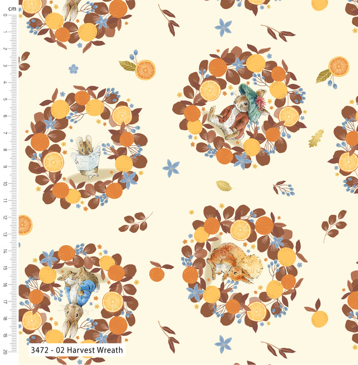 Winter Fruits – Peter Rabbit Fat Quarter bundle of 5 quilt fabrics