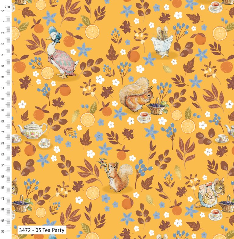 Winter Fruits – Peter Rabbit Fat Quarter bundle of 5 quilt fabrics