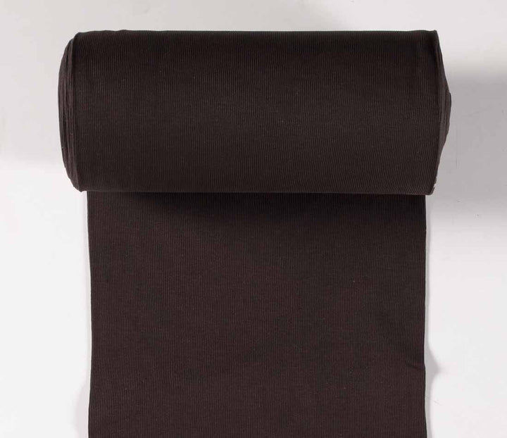 Tubular jersey ribbing knit cotton Oeko-Tex fabric. Ribbed cuffing, waistbands per metre