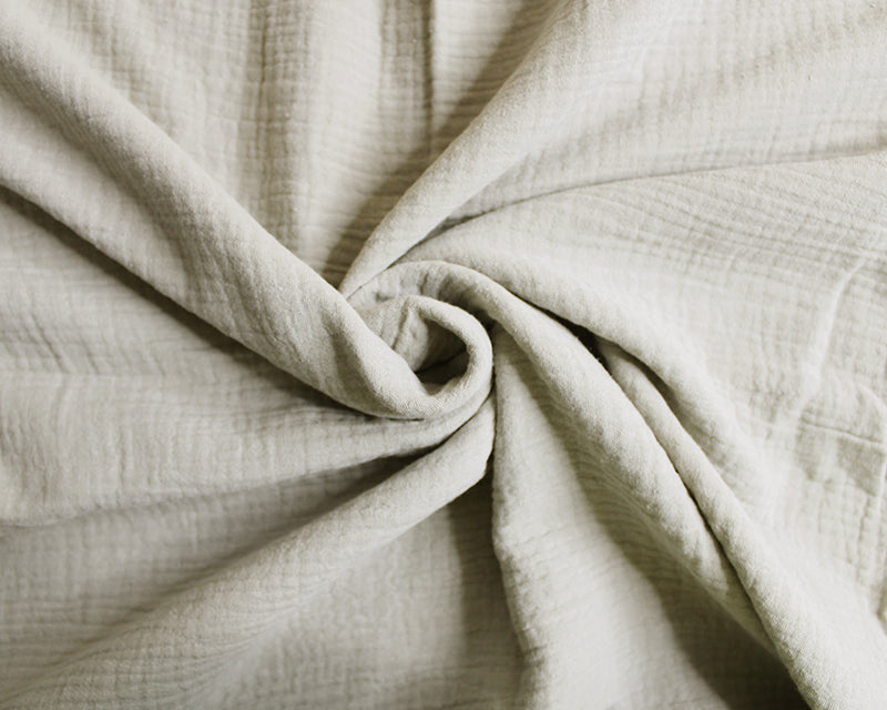 Solid Plain double gauze muslin 100% cotton fabric. Various colours.