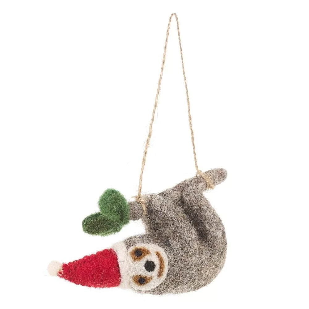 Fair Trade Handcrafted/ Handmade needle felted christmas decoration/ keyring