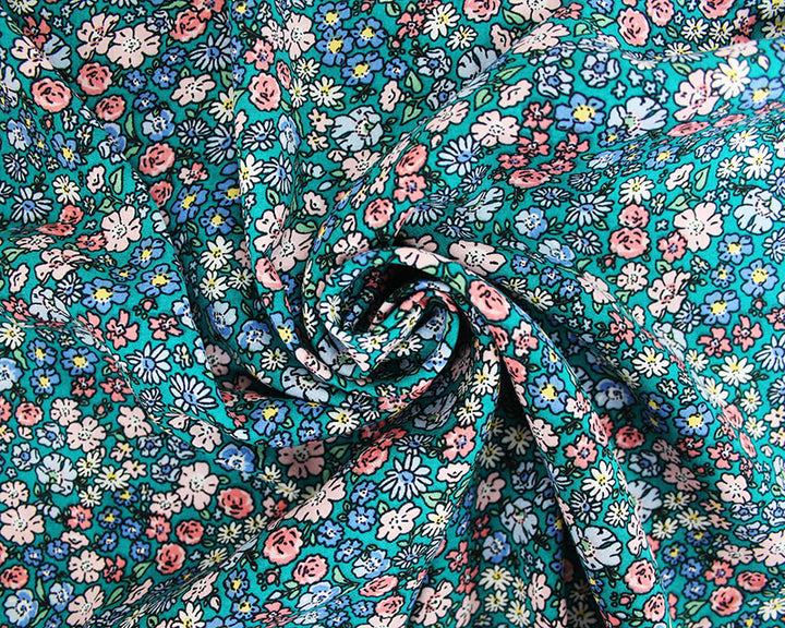 Vintage ditsy floral 100% Viscose Challis dress fabric per 1/2m