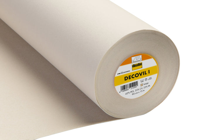 Decovil 1 and Decovil light: Fusible Interfacing/Interlining heavy Vilene. Beige. By the 1/4 m