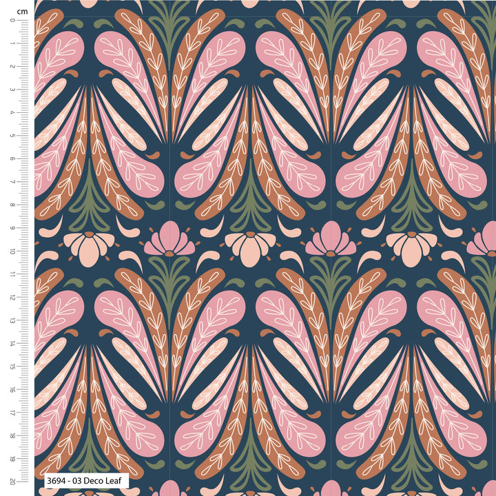 Art Deco Blooms Cotton Fat Quarter Bundle quilting 100% Cotton Fabric