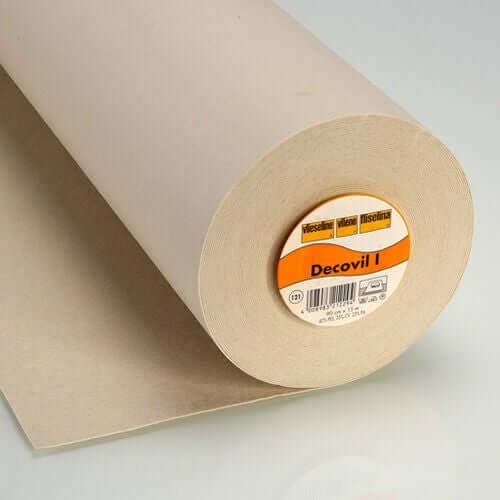 Decovil 1 and Decovil light: Fusible Interfacing/Interlining heavy Vilene. Beige. By the 1/4 m