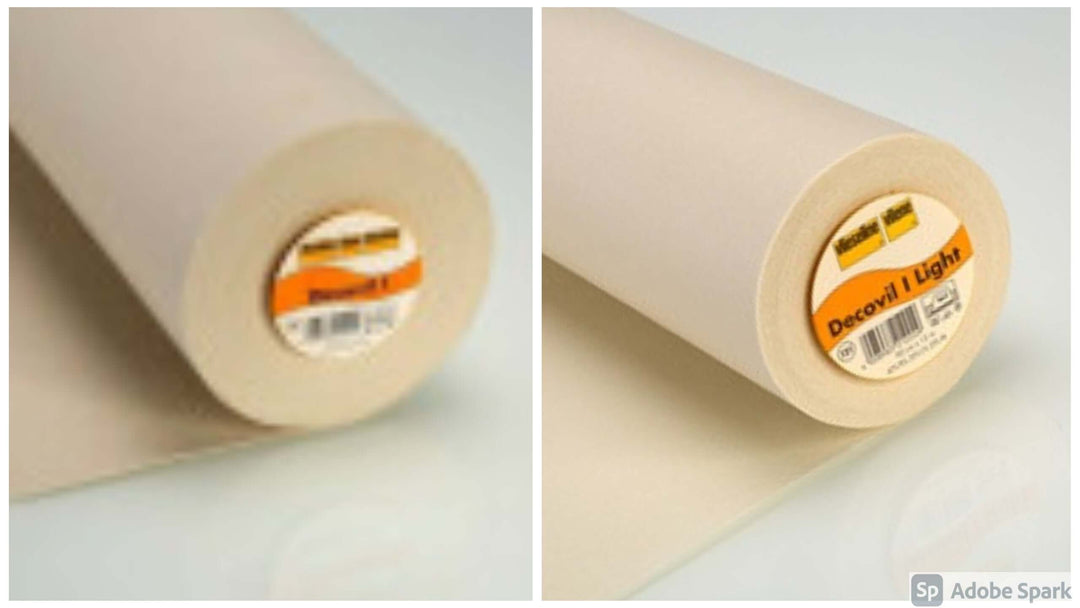 Decovil 1 and Decovil light: Fusible Interfacing/Interlining heavy Vilene. Beige. By the 1/4 m