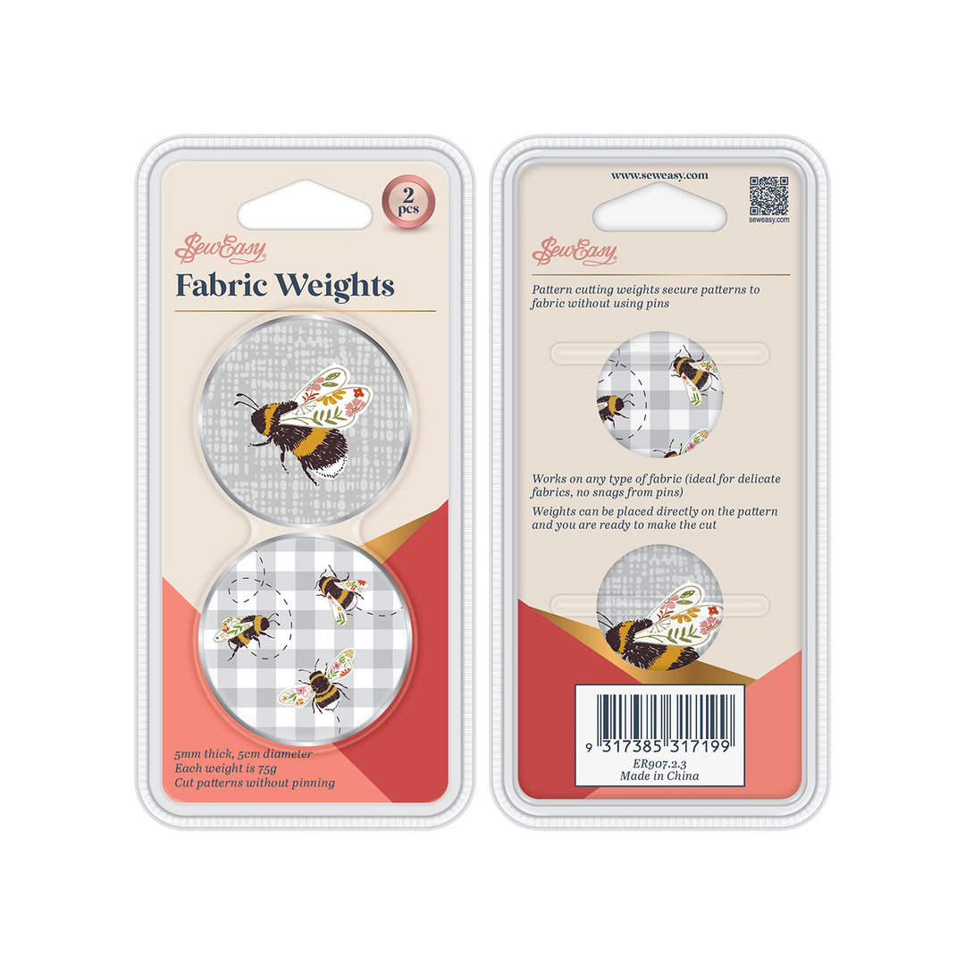 Bee/Daisy Pattern weights - fabric weights by Sew Easy. Sets of 2/4