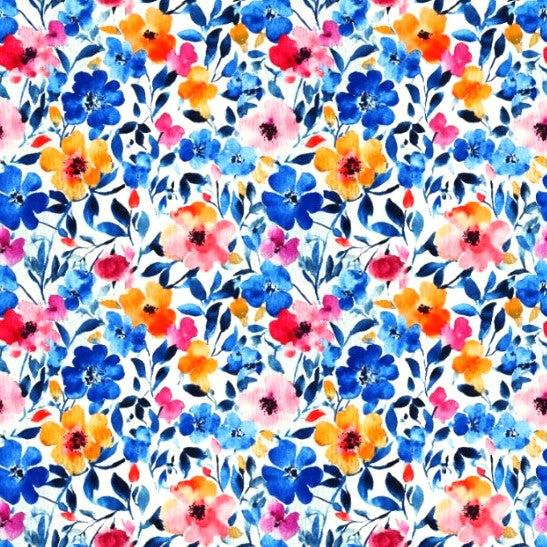 Empee Studio Summer Blossoms Polycotton fabric per metre