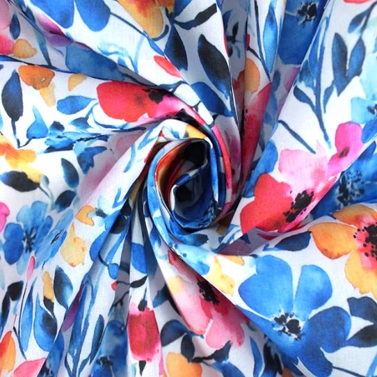 Empee Studio Summer Blossoms Polycotton fabric per metre