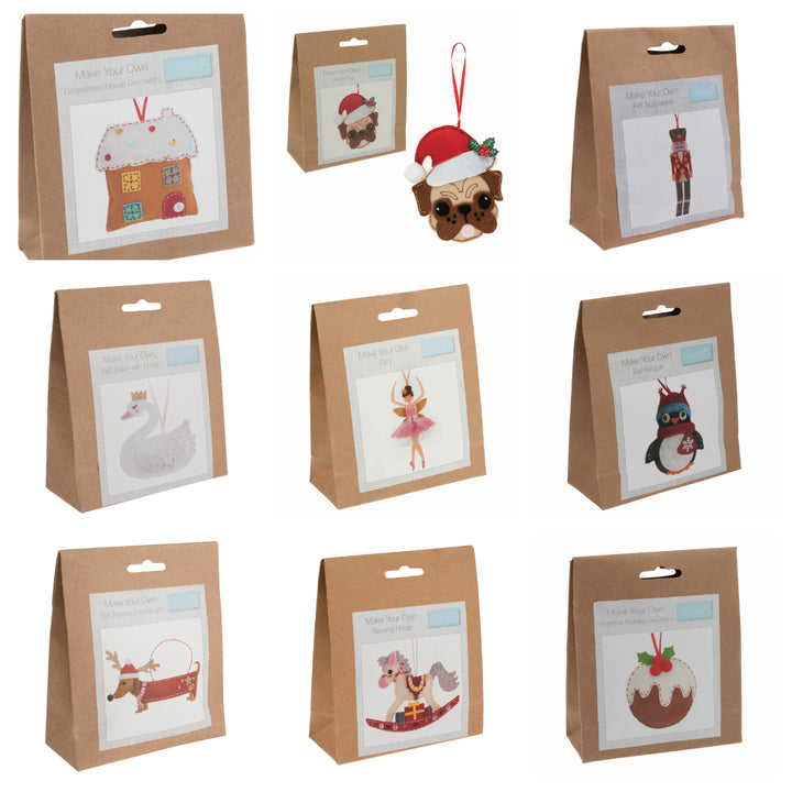 Trimits make your own hanging felt Christmas decoration - Kids, adults Craft kit