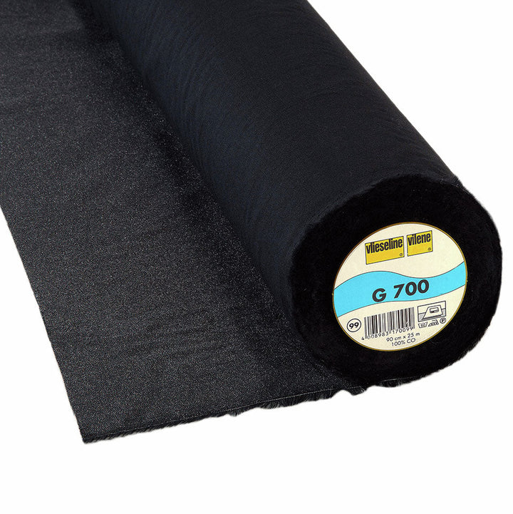 Firm/Heavy Weight Fusible Cotton Woven Interfacing G700 white/black: Vlieseline iron on fusible by the half m