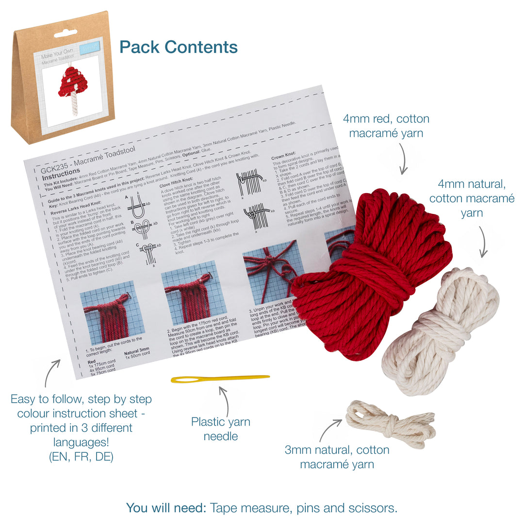 Macrame Kit - Toadstool