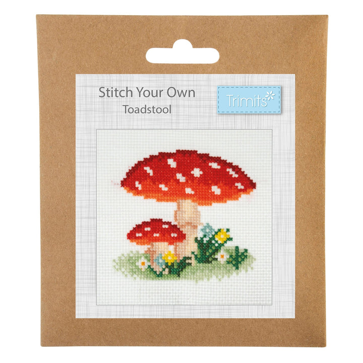 Mini Counted Cross Stitch Kit - Toadstool