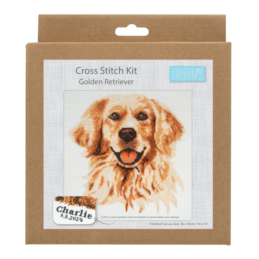 Large Counted Cross Stitch Kit - Golden Lab Retriever