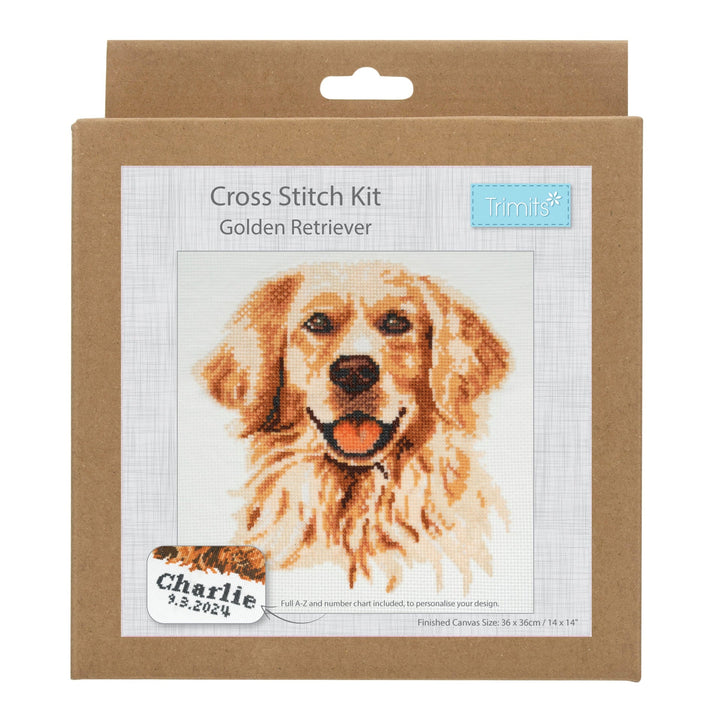 Large Counted Cross Stitch Kit - Golden Lab Retriever