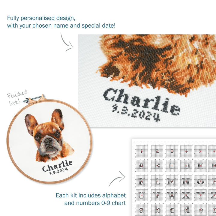 Large Counted Cross Stitch Kit - French Bulldog