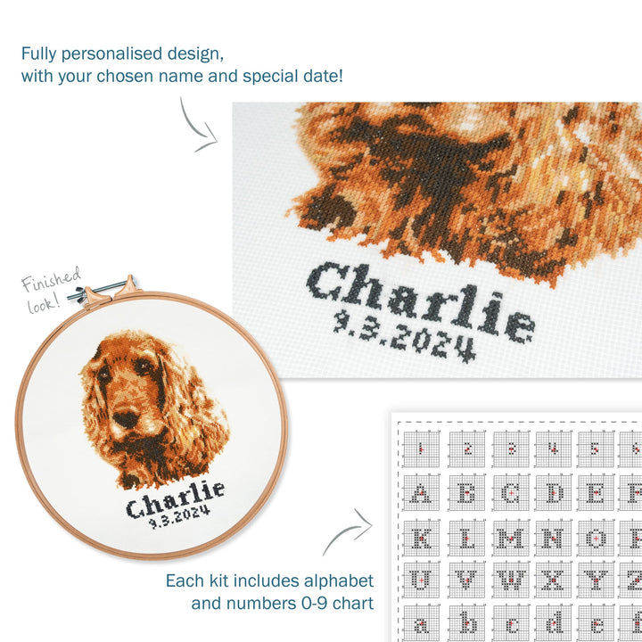 Large Counted Cross Stitch Kit - Cocker Spaniel