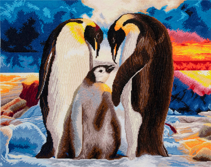 Extra Large Counted Cross Stitch Kit - Penguins