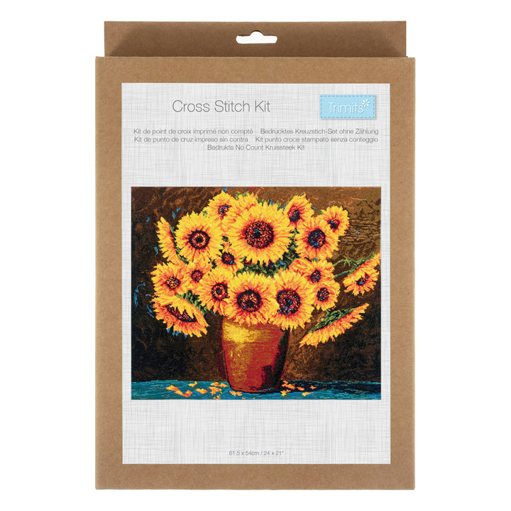 Extra Large Counted Cross Stitch Kit - Sunflower Bloom