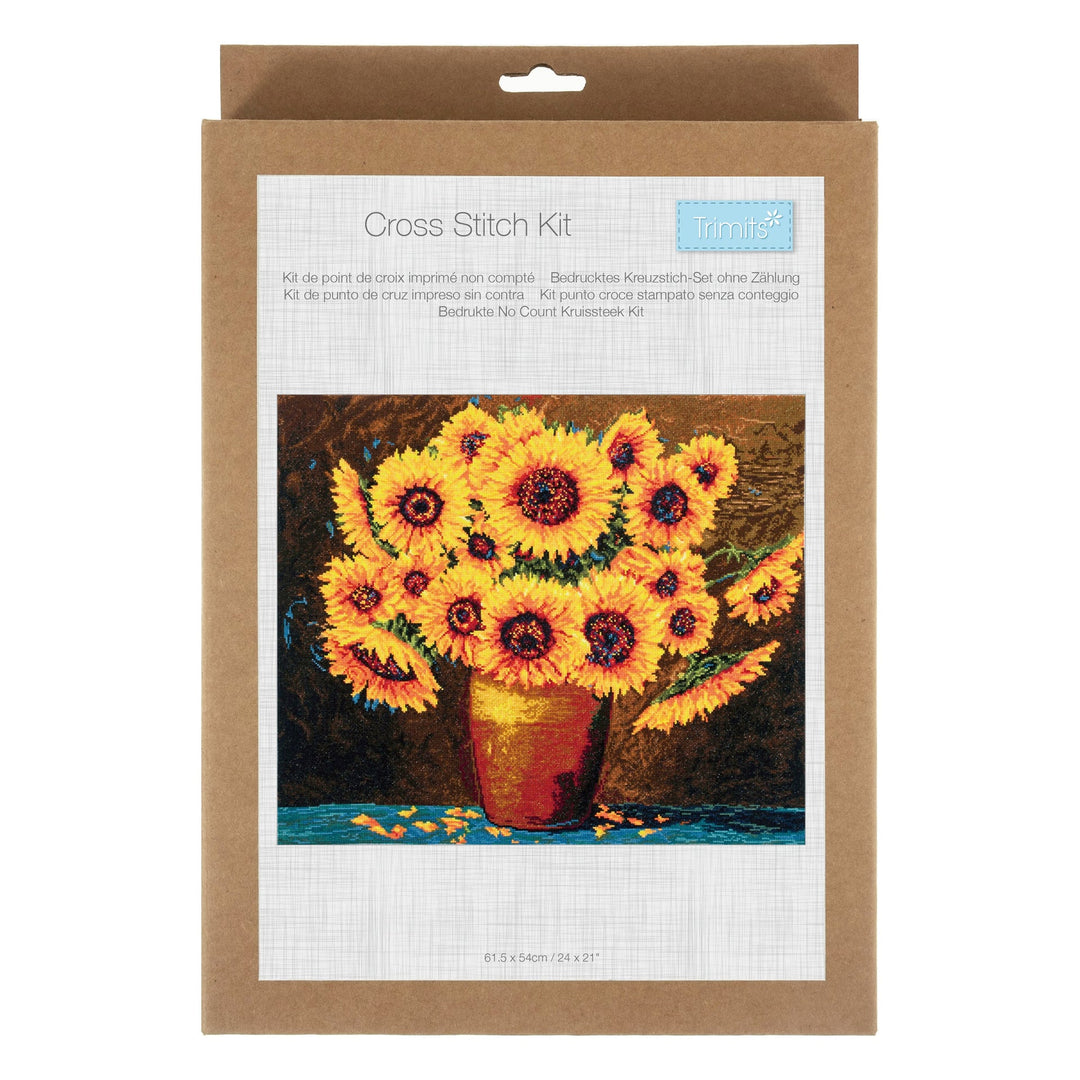 Extra Large Counted Cross Stitch Kit - Sunflower Bloom