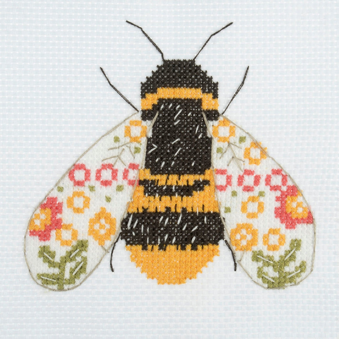Mini Counted Cross Stitch Kit - Bee