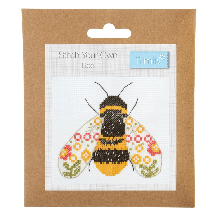 Mini Counted Cross Stitch Kit - Bee