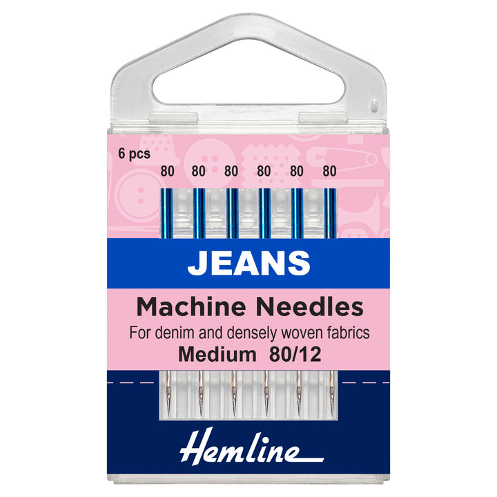 Hemline sewing machine needles x 5/6/10. Ballpoint, Stretch, Universal, Jeans, Quilt.