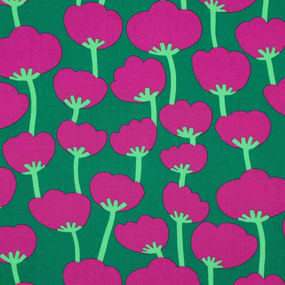 100% Lenzing Ecovero™ fabric - Rockpool & Poppies by Nerida Hansen. Per 1/2m