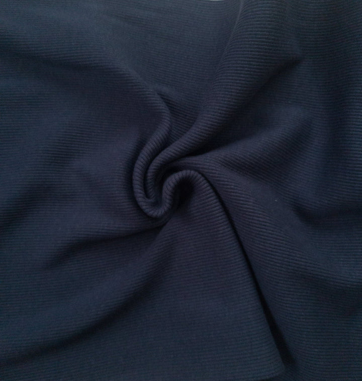 Tubular jersey ribbing knit cotton Oeko-Tex fabric. Ribbed cuffing, waistbands per metre