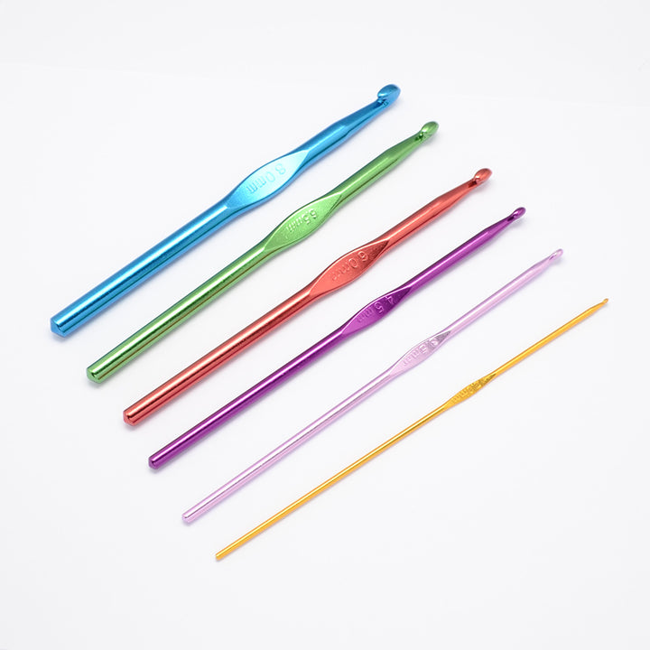 Aluminium Crochet Hooks in 11 sizes