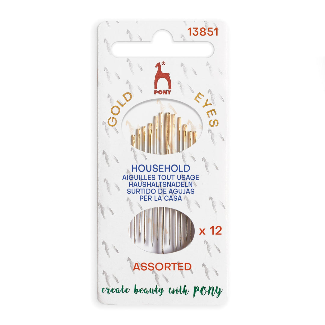 Hand Sewing Needles: Household: Gold Eye: Assorted Sizes