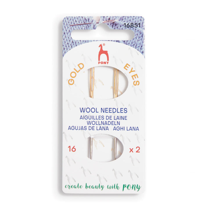 Hand Sewing Needles: Wool: Gold Eye: Size 16