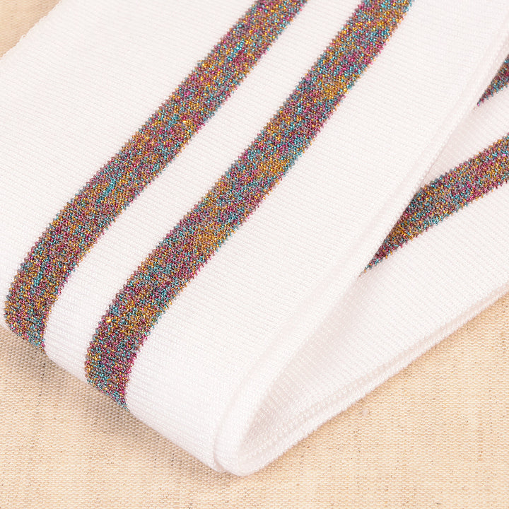 Double Stripe Cuffing By Stephanoise. Cotton Knit Fabric: cuffs and waistbands.